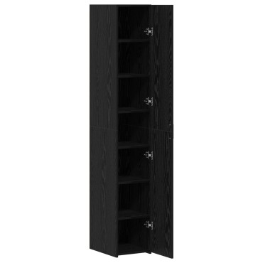 vidaXL Υψηλό Ντουλάπι Μαύρο Ξύλο 30x42.5x185cm Μοριοσανίδα 1 τεμ.
