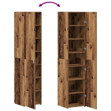 vidaXL Ψηλός Μπουφές Παλαιό Ξύλο 40x42.5x185cm Κατασκευασμένο Ξύλο 1 τεμ.