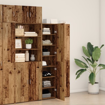 vidaXL Ψηλός Μπουφές Παλαιό Ξύλο 40x42.5x185cm Κατασκευασμένο Ξύλο 1 τεμ.