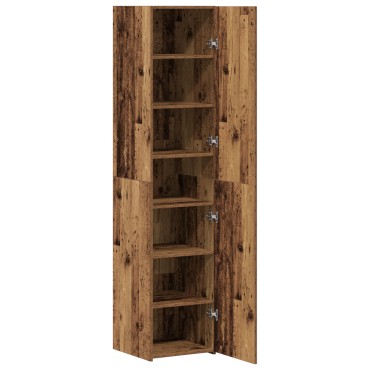 vidaXL Ψηλός Μπουφές Παλαιό Ξύλο 40x42.5x185cm Κατασκευασμένο Ξύλο 1 τεμ.