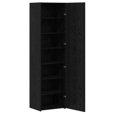 vidaXL Υψηλή ντουλάπα Μαύρη Ξυλεία 50x42.5x185cm από ξύλο 1 τεμ.
