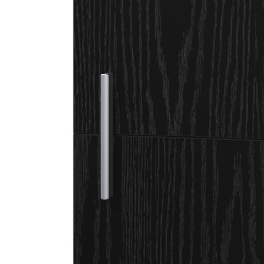 vidaXL Υψηλή ντουλάπα Μαύρη Ξυλεία 50x42.5x185cm από ξύλο 1 τεμ.