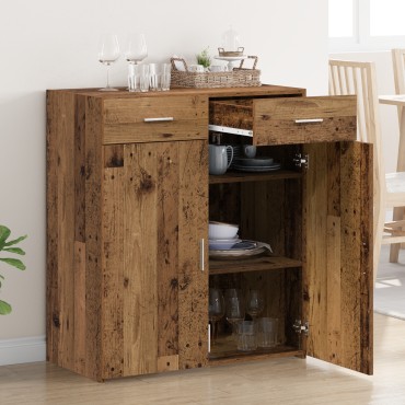 vidaXL Ντουλάπι Αποθήκευσης Παλιό Ξύλο 80x42.5x93.5cm από Τεχνητό Ξύλο 1 τεμ.