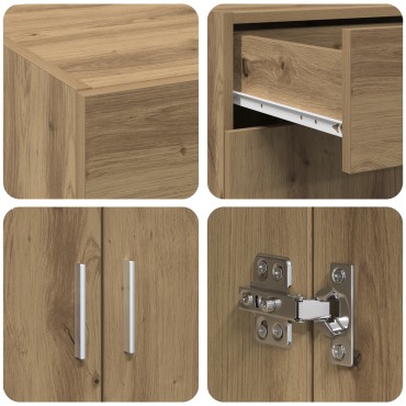 vidaXL Ντουλάπι αποθήκευσης Artisan Oak 80x42.5x93.5cm Επεξεργασμένο Ξύλο 1 τεμ.