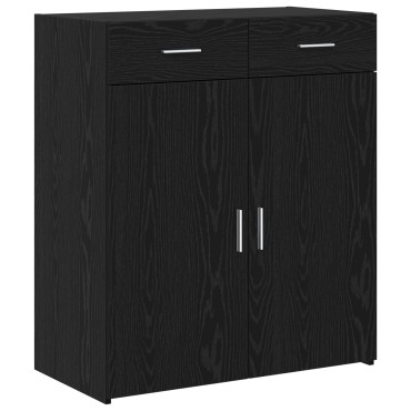 vidaXL ντουλάπα αποθήκευσης Μαύρης Δρυς 80x42.5x93.5cm Επεξεργασμένο Ξύλο 1 τεμ.