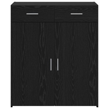 vidaXL ντουλάπα αποθήκευσης Μαύρης Δρυς 80x42.5x93.5cm Επεξεργασμένο Ξύλο 1 τεμ.
