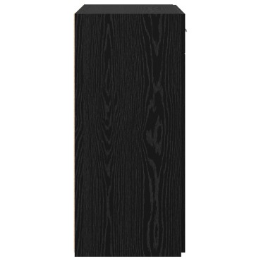 vidaXL ντουλάπα αποθήκευσης Μαύρης Δρυς 80x42.5x93.5cm Επεξεργασμένο Ξύλο 1 τεμ.