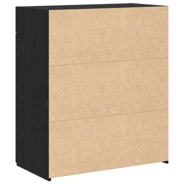 vidaXL ντουλάπα αποθήκευσης Μαύρης Δρυς 80x42.5x93.5cm Επεξεργασμένο Ξύλο 1 τεμ.