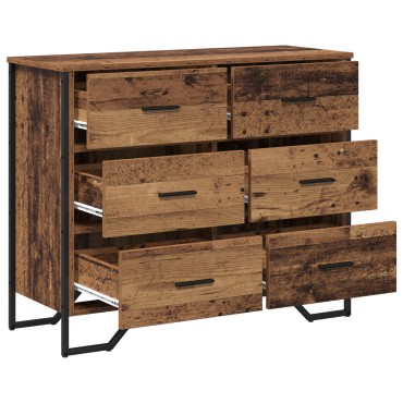 vidaXL Κουτί με Συρτάρια Παλιού Ξύλου 91x35.5x74.5cm Επεξεργασμένο Ξύλο