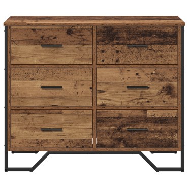 vidaXL Κουτί με Συρτάρια Παλιού Ξύλου 91x35.5x74.5cm Επεξεργασμένο Ξύλο