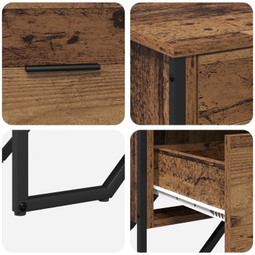 vidaXL Κουτί με Συρτάρια Παλιού Ξύλου 91x35.5x74.5cm Επεξεργασμένο Ξύλο