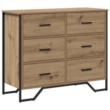 vidaXL Κουτί με Συρτάρια Ξυλόπινα 91x35.5x74.5cm Επεξεργασμένο Ξύλο