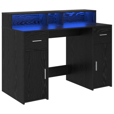 vidaXL Γραφείο Μαύρη Οξιά 120x55x91cm Συνθετικό ξύλο 1 τεμ.