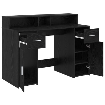 vidaXL Γραφείο Μαύρη Οξιά 120x55x91cm Συνθετικό ξύλο 1 τεμ.