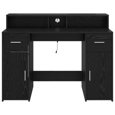 vidaXL Γραφείο Μαύρη Οξιά 120x55x91cm Συνθετικό ξύλο 1 τεμ.