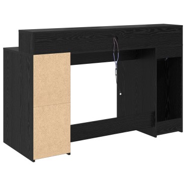 vidaXL Γραφείο Μαύρης Δρυός 140x55x91cm Επεξεργασμένο Ξύλο 1 τεμ.