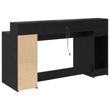 vidaXL Γραφείο Μαύρης Δρυός 160x55x91cm Επεξεργασμένο Ξύλο 1 τεμ.