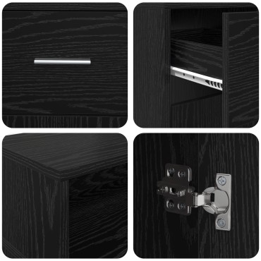 vidaXL Γραφείο Μαύρης Δρυός 160x55x91cm Επεξεργασμένο Ξύλο 1 τεμ.