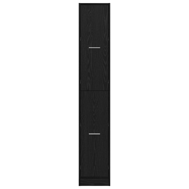vidaXL Ντουλάπι Αποθήκης Μαύρης Δρυός 30x41x174.5cm Κατασκευασμένο Ξύλο 1 τεμ.
