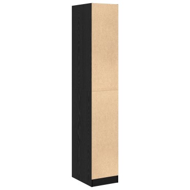 vidaXL Ντουλάπι Αποθήκης Μαύρης Δρυός 30x41x174.5cm Κατασκευασμένο Ξύλο 1 τεμ.