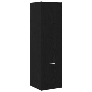 vidaXL Ντουλάπι Αποθήκης Μαύρης Βελανιδιάς 40x41x144,5cm Επεξεργασμένου Ξύλου 1 τεμ.
