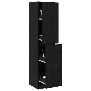 vidaXL Apothecary cabinet Μαύρη Βελανιδιά 40x41x174.5cm Μηχανικής Ξυλείας