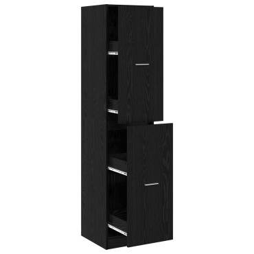 vidaXL Apothecary cabinet Μαύρη Βελανιδιά 40x41x174.5cm Μηχανικής Ξυλείας