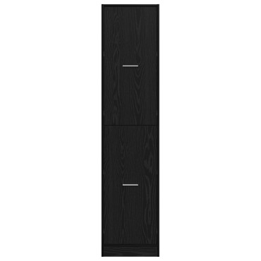 vidaXL Apothecary cabinet Μαύρη Βελανιδιά 40x41x174.5cm Μηχανικής Ξυλείας
