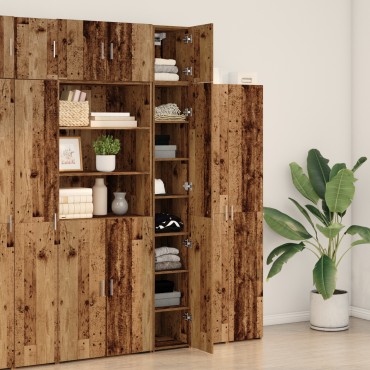 vidaXL Λεπτό Ντουλάπι Παλιά Ξυλεία 30x42.5x225cm Μηχανικά ξύλο 1 τεμ.