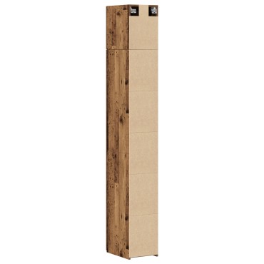 vidaXL Λεπτό Ντουλάπι Παλιά Ξυλεία 30x42.5x225cm Μηχανικά ξύλο 1 τεμ.