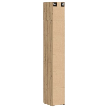 vidaXL Λεπτό Ντουλάπι Αποθήκευσης Δρυς 30x42.5x225cm Επεξεργασμένο Ξύλο 1 τεμ.