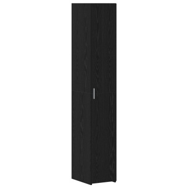 vidaXL Slim Storage Cabinet Μαύρος Δρυς 30x42.5x225cm Επεξεργασμένο Ξύλο 1 τεμ.