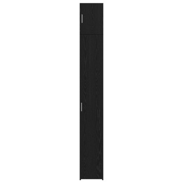 vidaXL Slim Storage Cabinet Μαύρος Δρυς 30x42.5x225cm Επεξεργασμένο Ξύλο 1 τεμ.
