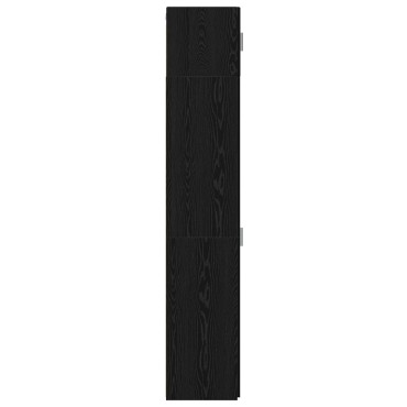 vidaXL Slim Storage Cabinet Μαύρος Δρυς 30x42.5x225cm Επεξεργασμένο Ξύλο 1 τεμ.
