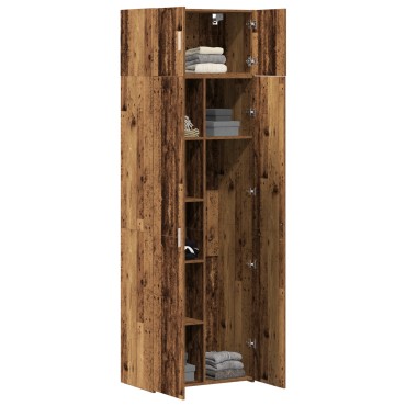 vidaXL Ντουλάπα Αποθήκευσης Παλιό Ξύλο 70x42.5x225cm Επεξεργασμένο Ξύλο 1 τεμ.