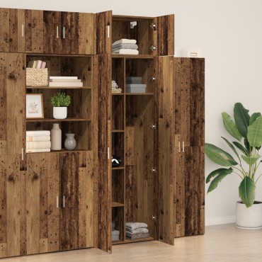 vidaXL Ντουλάπα Αποθήκευσης Παλιό Ξύλο 70x42.5x225cm Επεξεργασμένο Ξύλο 1 τεμ.