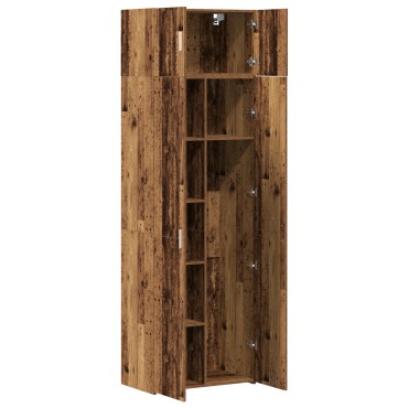 vidaXL Ντουλάπα Αποθήκευσης Παλιό Ξύλο 70x42.5x225cm Επεξεργασμένο Ξύλο 1 τεμ.