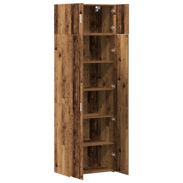 vidaXL Ντουλάπι Αποθήκευσης Παλαιού Ξύλου 70x42.5x225cm Επεξεργασμένο Ξύλο 1 τεμ.