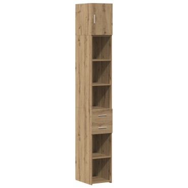 vidaXL Slim Storage Cabinet Δρυς 30x42.5x225cm Επεξεργασμένο Ξύλο 1 τεμ.