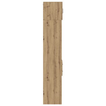 vidaXL Slim Storage Cabinet Δρυς 30x42.5x225cm Επεξεργασμένο Ξύλο 1 τεμ.