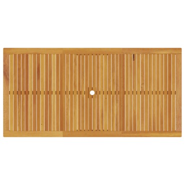 vidaXL Σέτ φαγητού για κήπο 7 τεμ. Καφέ Στερεό Ξύλο Ακακίας 200x100x74cm