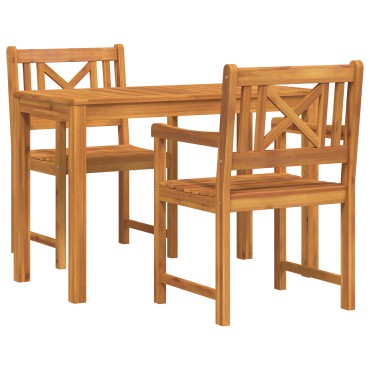 vidaXL Καρέκλες Κήπου 2 τεμ. 56x56x90cm Συμπαγές Ξύλο Ακακίας