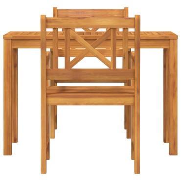 vidaXL Καρέκλες Κήπου 2 τεμ. 56x56x90cm Συμπαγές Ξύλο Ακακίας