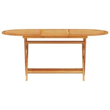 vidaXL Σέτ φαγητού για κήπο 7 τεμ. Καφέ Στερεό Ξύλο Ακακίας 160x85x75cm