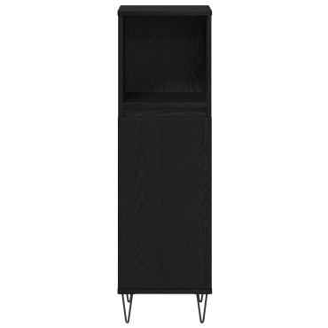 vidaXL Σετ Επίπλων Μπάνιου 3 τεμ. Μαύρη Οξυά 30x30x180cm