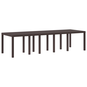 vidaXL Τραπέζι Κήπου Καφέ 300x100x73cm Poly Rattan 1 τεμ.