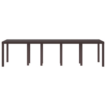 vidaXL Τραπέζι Κήπου Καφέ 300x100x73cm Poly Rattan 1 τεμ.