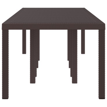 vidaXL Τραπέζι Κήπου Καφέ 300x100x73cm Poly Rattan 1 τεμ.