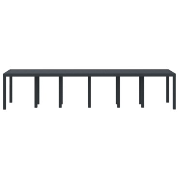 vidaXL Τραπέζι Κήπου Ανθρακί 350x100x73cm Πολυ Ράτταν 1 τεμ.