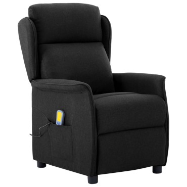 vidaXL Καρέκλα μασάζ Μαύρο 93.5 x 67.5 x 101.5 εκ. ύφασμα